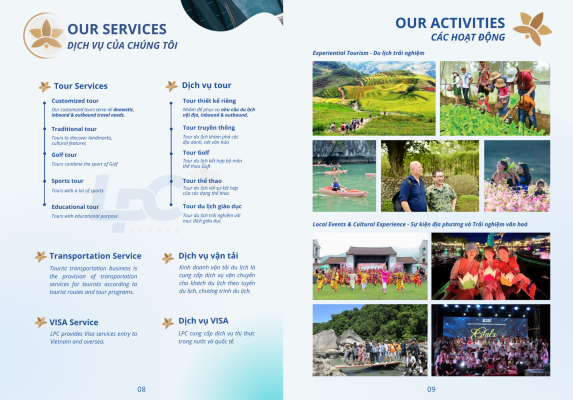LPC Travel - La Pace Travel - công ty du lịch - Tour inbound outbound - Tour thiết kế riêng - tour golf- tour doanh nghiệp - Profile Company LPC Travel - Customize tour